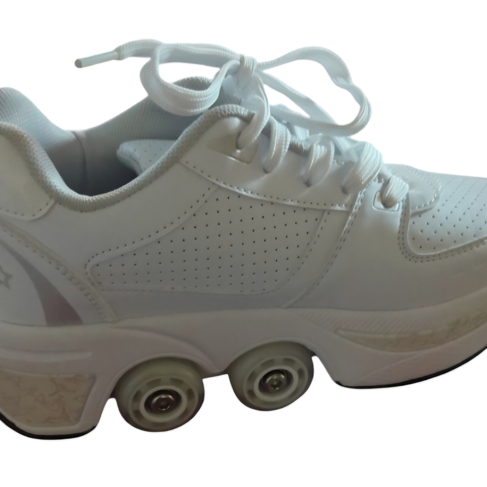 Unisex White Silver Roller Skate Shoes WMS Size EUR 37 US 7 Eqv to Youth Sz 5 - Picture 11 of 16